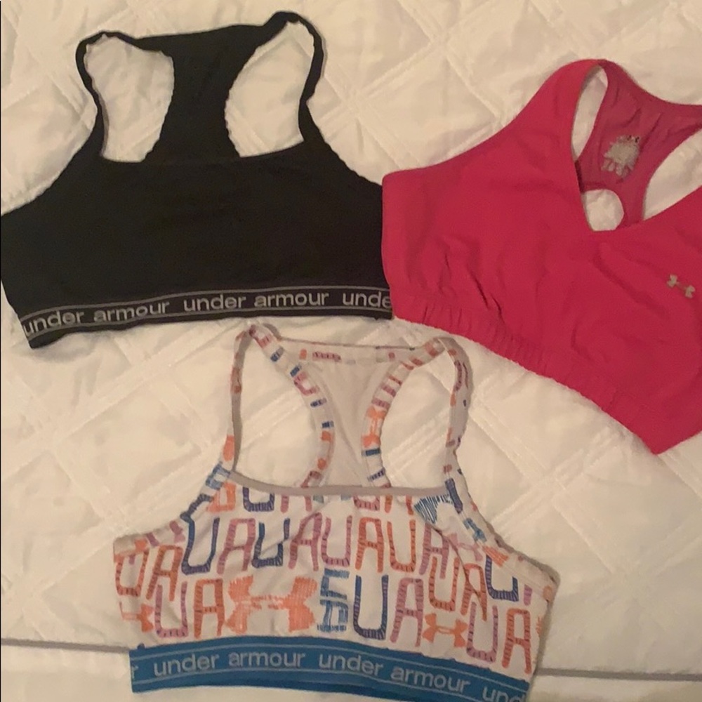 Bundle of 3 Under Armour sports bras!